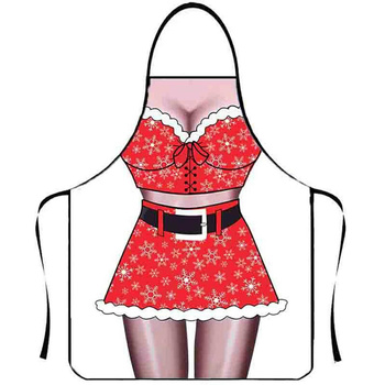 Świąteczny fartuch kuchenny – stylowy fartuch świąteczny Pani Mikołajowa AG930C