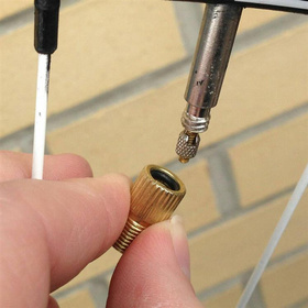 ADAPTER ZAWORU Rowerowego na Wentyl FV / DV–AV 1szt złoty RW22A