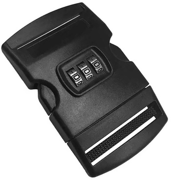 Pas zabezpieczający do bagażu z szyfrem 3-cyfrowym – niebieski