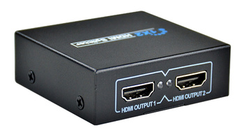 Splitter HDMI 1x2 – Rozdzielacz Sygnału Full HD i 4K, wysoka jakość, 2 wyjścia HDMI czarny HD28C