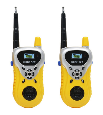 2x WALKIE TALKIE Krótkofalówka Komunikator do 100m 2sztuki żółty AG490