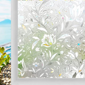 Ozdobna FOLIA do Szyb Okien Samoprzylepna 200x45cm iwzór kwiaty AG977B