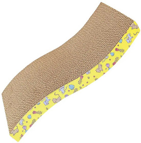 Drapak tekturowy dla kota poziomy – fala, leżak z kocimiętką