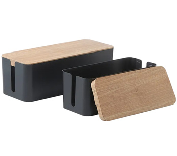 AG381D ORGANIZER NA KABLE LISTWY CZARNY