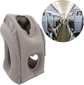 DA413 POMPOWANA PODUSZKA PODRÓŻNA SZARA