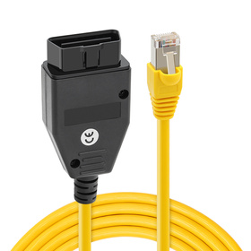 Kabel diagnostyczny BMW ENET OBD – kodowanie, programowanie, E-SYS, ISTA, INPA żółty