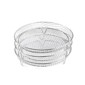 Stalowy ruszt 3-poziomowy do frytkownicy beztłuszczowej Air Fryer – tacki nierdzewne 20,5 cm