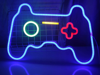 Lampka LED gamepad – podświetlenie pokoju gracza, USB/baterie, 4 kolory