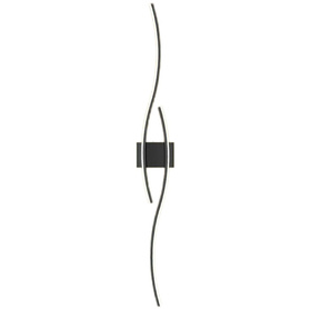 Ozdobny KINKIET LED ścienny neutralna biel 24W 60cm czarny ZD149A