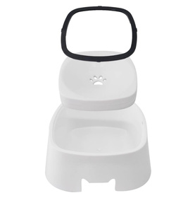 Pojemna Miska dla Kota – Zapobiega Rozlewaniu, Łatwe Czyszczenie, Estetyczny Wygląd, 1L biała AG926