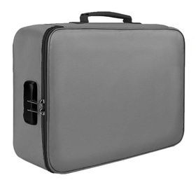 Zamykany ORGANIZER na dokumenty etui z szyfrem 37x27x10,5cm szary TR12C