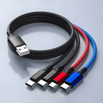 Uniwersalny kabel 4w1 1,2 m – USB-C, micro-USB, Lightning, szybkie ładowanie i transmisja danych