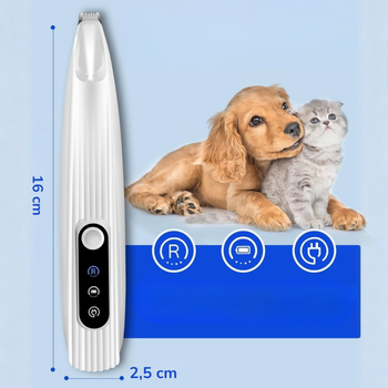 Trymer do łap psa i kota – precyzyjna maszynka do sierści, USB, cicha praca