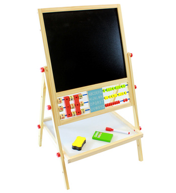 Dwustronna tablica kredowo-magnetyczna z akcesoriami – Edukacyjna zabawa dla dzieci ZA300A