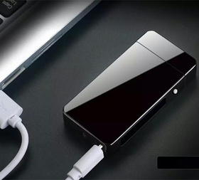 Plazmowa ZAPALNICZKA kompaktowa + kabel USB czarna AG773
