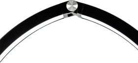 Składana lampa LED półksiężyc 40W – czarna, regulacja barwy i jasności, pilot