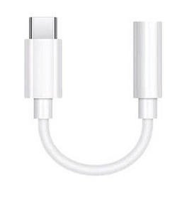ADAPTER Audio minijack 3,5mm Stereo USB-C 11cm biały AK291A 