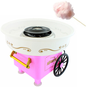 Maszyna do Waty Cukrowej 500W +10 patyczków Szybka Idealna na Przyjęcia i Domowe Wydarzenia różowa 