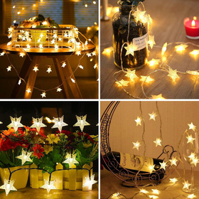 Lampki choinkowe LED 3 m 20 gwiazdek – ciepłe światło, zasilanie na baterie, dekoracja świąteczna