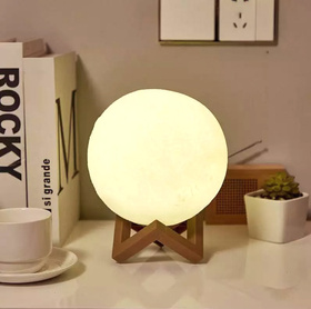 LAMPKA LED w Kształcie Księżyca z Podstawką 3W zimna biel ZD88