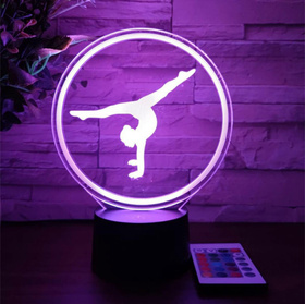 Dziecięca LAMPKA Nocna LED akrobatka RGB + pilot ZD98F