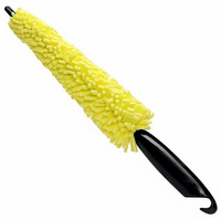 Gąbkowa SZCZOTKA do czyszczenia kół i felg samochodowych 30 cm zółta DA60A