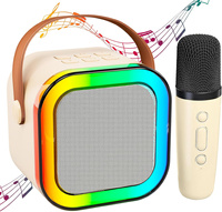 Przenośny zestaw karaoke Bluetooth z 2 mikrofonami i LED RGB – Magic Voice