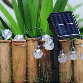 Ogrodowa GIRLANDA Solarna 20x LED 485 cm RGB czarna ZD69E