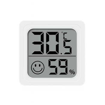 Termometr–higrometr pokojowy – biały mini LCD do pomiaru temperatury i wilgotności