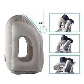 DA413 POMPOWANA PODUSZKA PODRÓŻNA SZARA