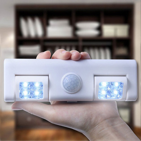 Bezprzewodowa lampka LED z 8 punktami oświetleniowymi i czujnikiem ruchu – energooszczędna, regulowana, wodoodporna, idealna do montażu w ciemnych miejscach ZD26A 