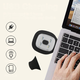 Zielona czapka zimowa z latarką LED USB – 4 tryby świecenia, ciepła i praktyczna