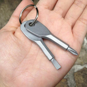 NZ4F ŚRUBOKRĘT PŁASKI KRZYŻAK BRELOK SIL