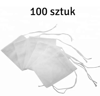 100 Woreczków do Zaparzania Herbaty 7x5cm 100sztuk białe AG967