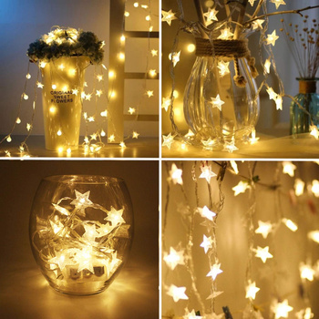 DA324B LAMPKI CHOINKOWE LED 3M GWIAZDKI