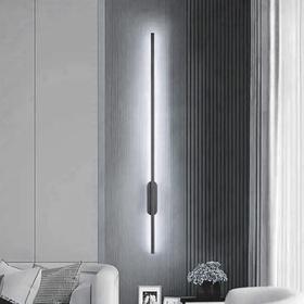 Wewnętrzna LAMPA Ścienna Kinkiet LED 2000lm zimna biel 15W czarna ZD116A