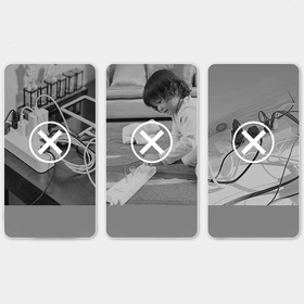 DA444 ORGANIZER PUDEŁKO NA KABLE SZARY