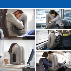 DA413A POMPOWANA PODUSZKA PODRÓŻNA SZARA