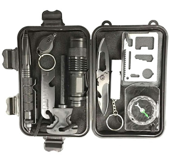 Zestaw SURVIVALOWY Niezbędnik Przeżycia w Pudełku SOS Set 10w1 AG772A        