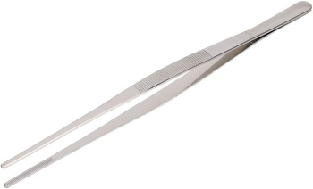 Profesjonalna pęseta kuchenne szczypce stalowe 18 cm – do smażenia, grillowania, dekoracji