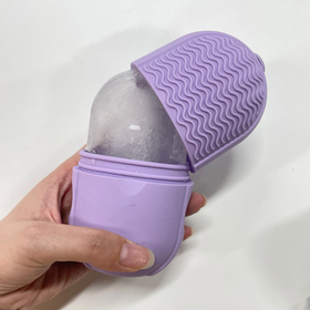 Silikonowy masażer lodowy do twarzy – Ice Roller chłodzący, liftingujący, lawendowy