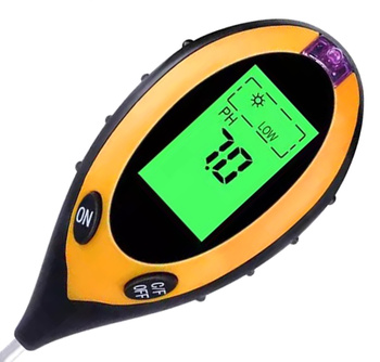 Elektroniczny miernik kwasowości Gleby z LCD - Pomiar pH, wilgotności, temperatury i nasłonecznienia AG805