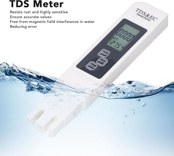 Tester jakości wody TDS EC temp. – cyfrowy miernik z LCD, do filtra, akwarium, studni
