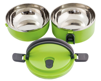 Pojemnik na Żywność LUNCHBOX 2 poziomy 1,4L zielony AG479K