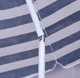 Parasol przeciwsłoneczny plażowy balkonowy ogrodowy 180 cm składany UV lekki regulowany niebieski