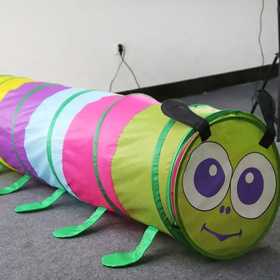 Rozkładany tunel dla dzieci – bezpieczna i kreatywna zabawa, POP-UP gąsienica 180cm 