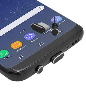 ZATYCZKI Portów USB-C AUX Zaślepki 2sztuki czarne DA23