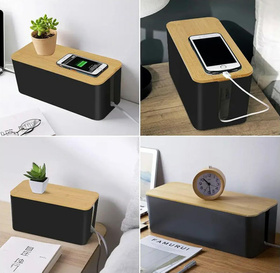 AG381D ORGANIZER NA KABLE LISTWY CZARNY