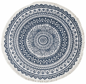 Dekoracyjny DYWANIK Podłogowy BOHO okrągły chodnik 90cm AG491F