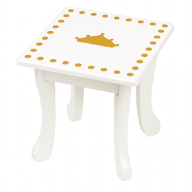 Toaletka dla dziewczynki biała WhiteDream STAR z lustrem i taboretem